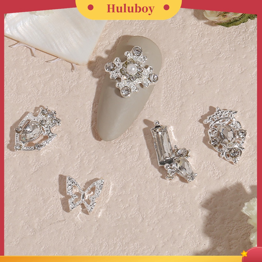Huluboy Huluboy♡ 20pcs Ornamen Kupu-Kupu Bahan Alloy Tahan Pudar Untuk Dekorasi Manicure