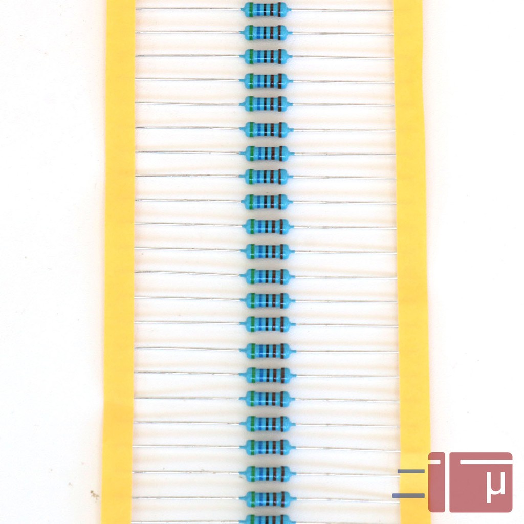 x10 Resistor 5K6 5.6K 1/2W Metal Film 1% Taiwan Kaki Tembaga