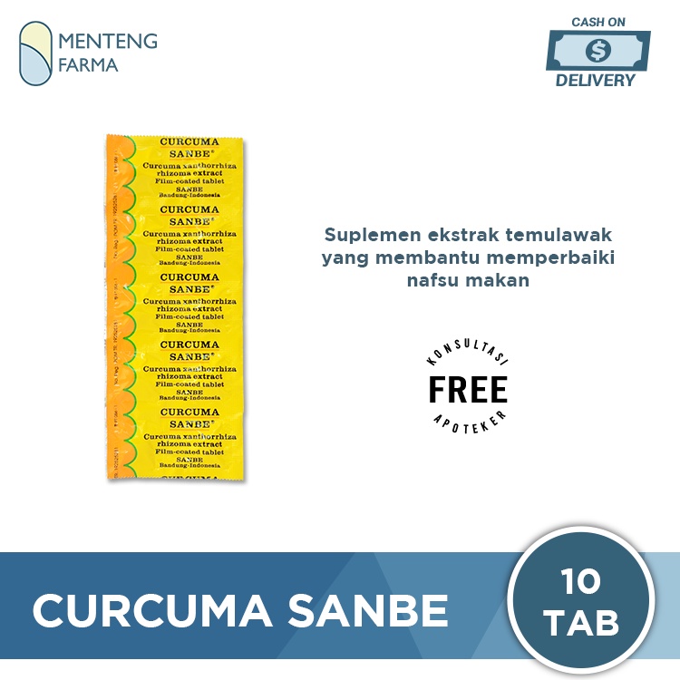 Curcuma Sanbe 10 Tablet - Suplemen Kesehatan Hati dan Nafsu Makan