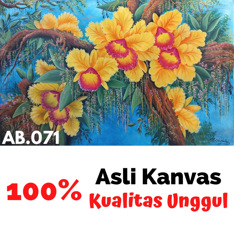 Lukisan Kanvas Bunga Dekorasi Dinding Ruang Tamu Lukisan Kanvas Besar Pajangan Lukisan