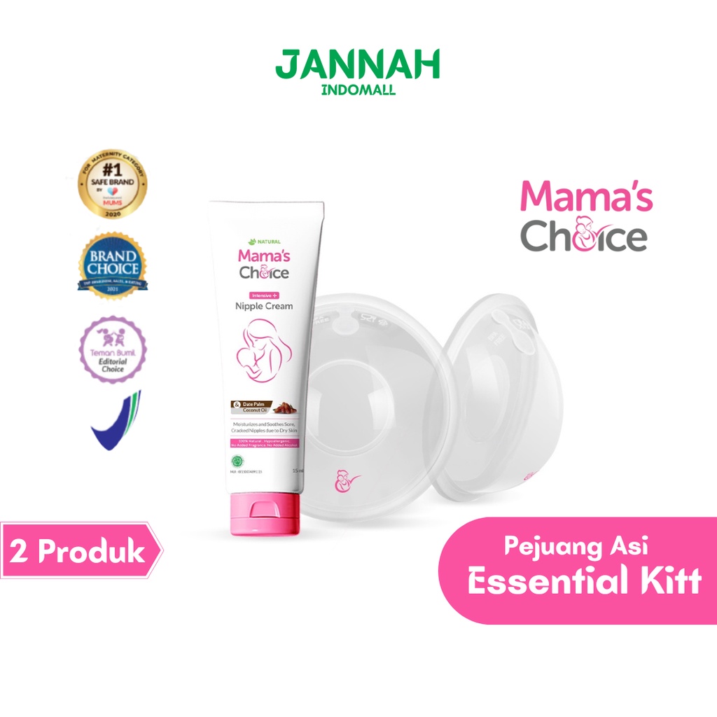 Mama's Choice Pejuang ASI Essential Kit (Nipple Cream + Breast Milk Collection Shells)