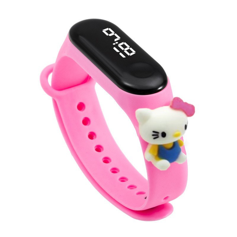Jam Tangan LED Digital IP67 Anti Air Motif Kartun Anak Laki-laki Perempuan LED Minimalis Gelang-8