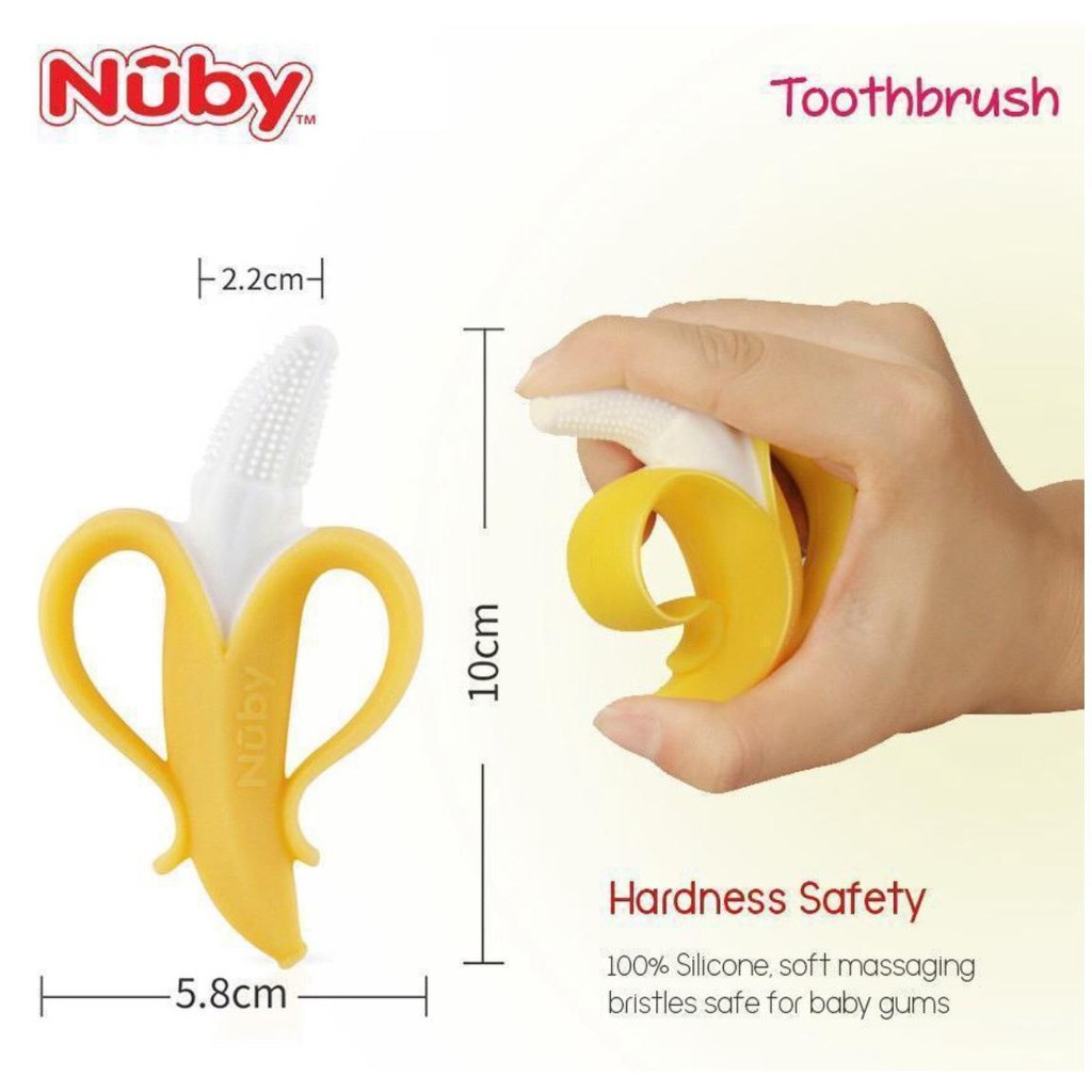 Nuby Banana Toothbrush 3m Sikat Gigi Bayi  ORIGINAL 