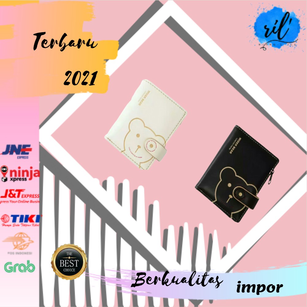 DOMPET WANITA LIPAT KARTUN KECIL LUCU DOMPET WANITA DOMPET MURAH FASHION WANITA DOMPET TERBARU 19
