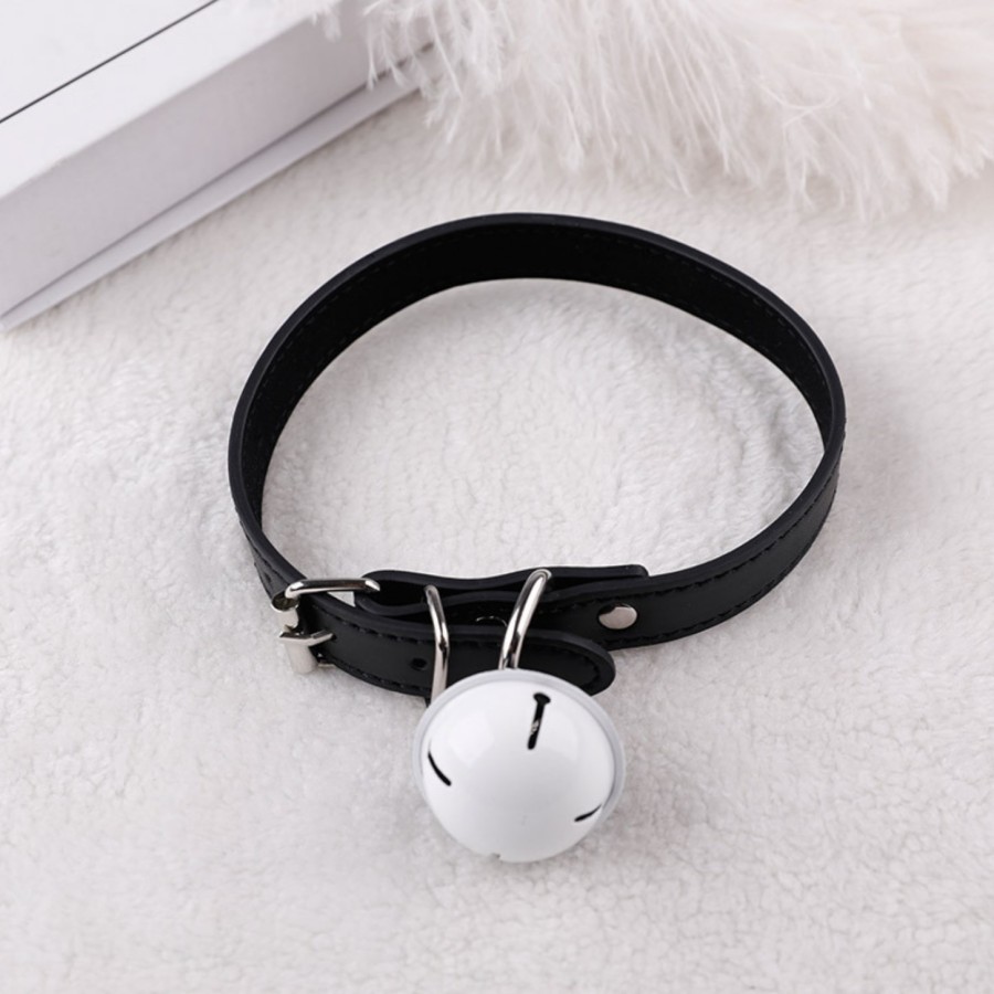 CH-08 kalung choker bell lonceng rantai tali kulit nekomimi kucing