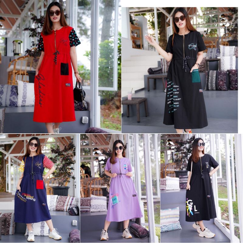GYL AUTHENTIC HOME DRESS DASTER ZIPPER TUNIK