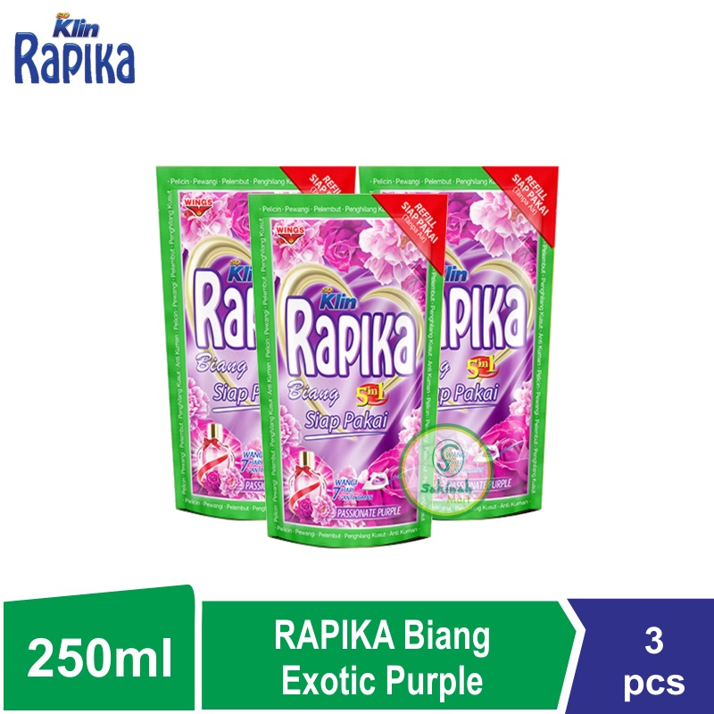 Rapika 250Ml Lovely Lavender Refill Pewangi Pakian - (3 Pcs)
