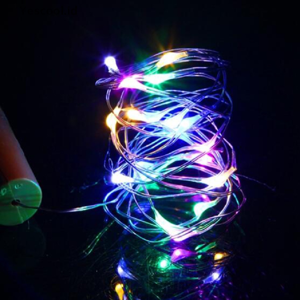 (Yescool) Lampu String LED Panjang 1m / 2m Untuk Dekorasi Pesta Natal