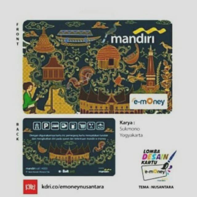 Mandiri eMoney Warisan Budaya Nusantara ORI /Like eTOLL Tapcash Flazz or Brizzi