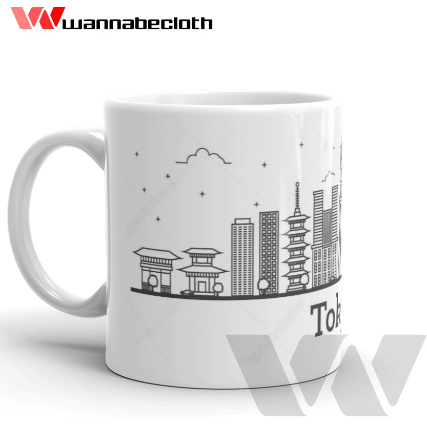 Gelas Tokyo Japan Jepang Mug Tokyo Japan Jepang Souvenir Tokyo Japan Jepang Mug World City Tokyo v5
