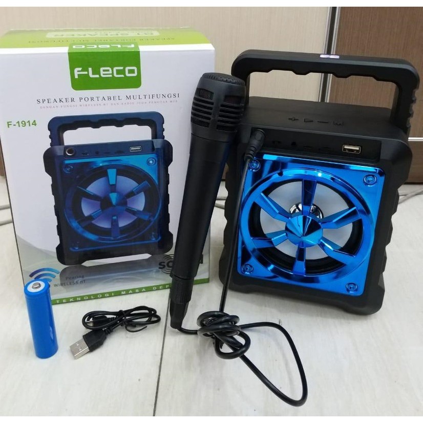 FLECO SPEAKER BLUETOOTH + Mikrofon / MIC KARAOKE FLECO F-1914