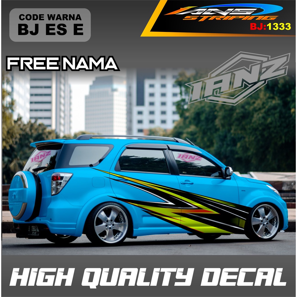 VARIASI STICKER MOBIL TERIOS RUSH AVANZA / STIKER MOBIL DESAIN KEREN INNOVA / STIKER DECAL MOBIL TERMURAH