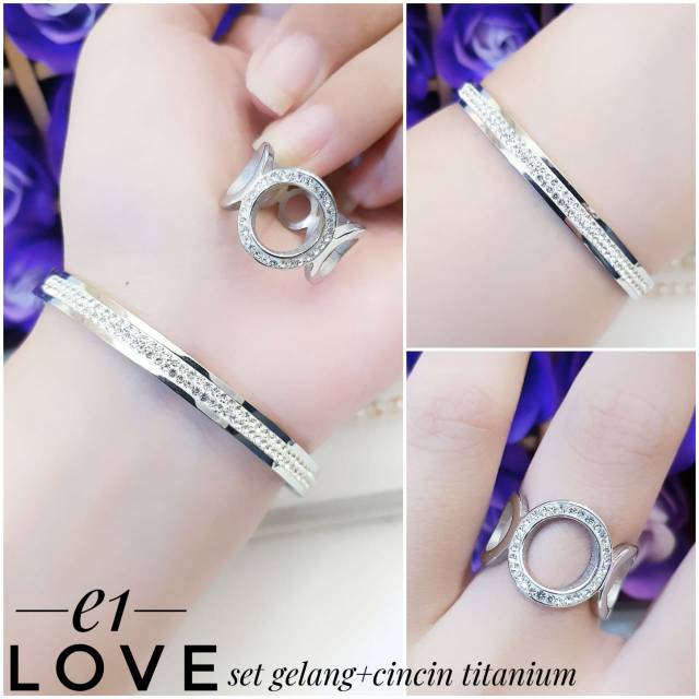 Titanium set perhiasan 0934i