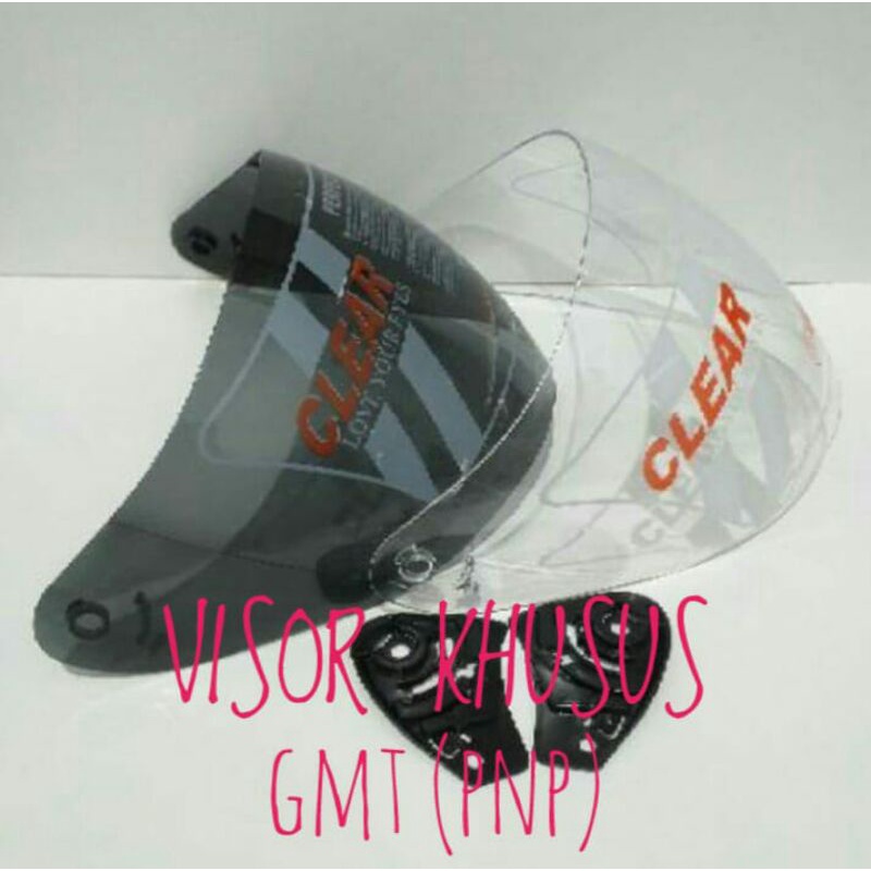 KACA VISOR KHUSUS HELM GMT CLEAR BENING DAN HITAM PNP VISOR KYT GALAXY