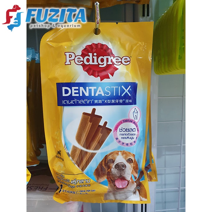 Pedigree Dentastix Medium Dog 98GR isi 4 sticks / Snack Anjing Sedang Dental