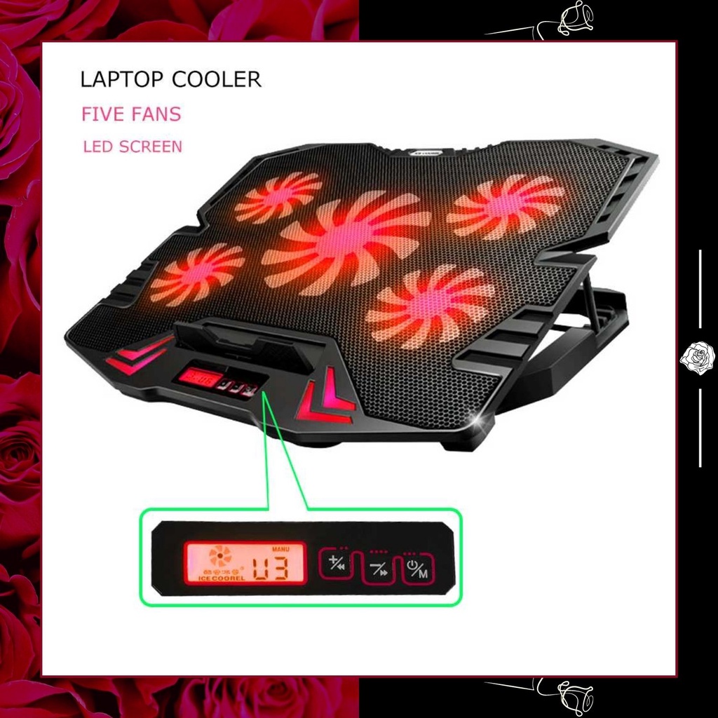 Cooling Pad Laptop - Pendingin Laptop - Cooler Laptop - Cooling Fan Laptop - ICE COOREL - K5