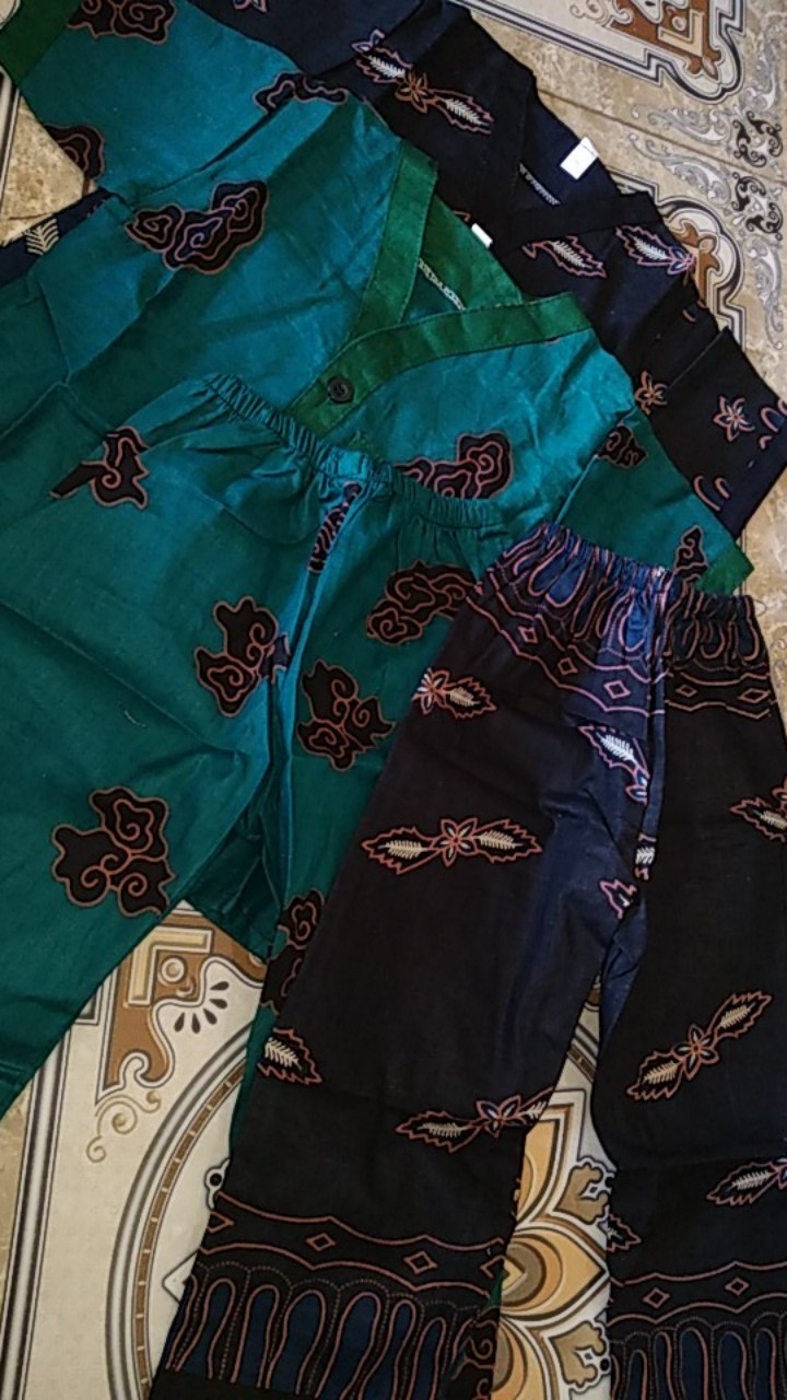 Setelan Batik Piyama Anak Bayi Balita Cewek Cowok Kekinian Dan Adem Banget