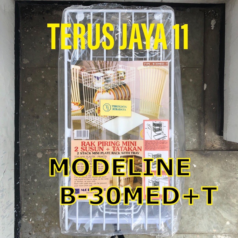 Rak Piring dan Gelas 2 Susun + Tatakan merk MODELINE tipe B-30MED+T