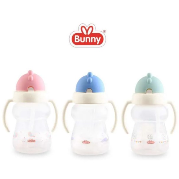 Lusty Bunny Training Cup With Straw &amp; Handle - Sipper Cup Basic ADG005 180 ml / ADG007 250ml - Botol Minum Bayi Anak Dengan Sedotan