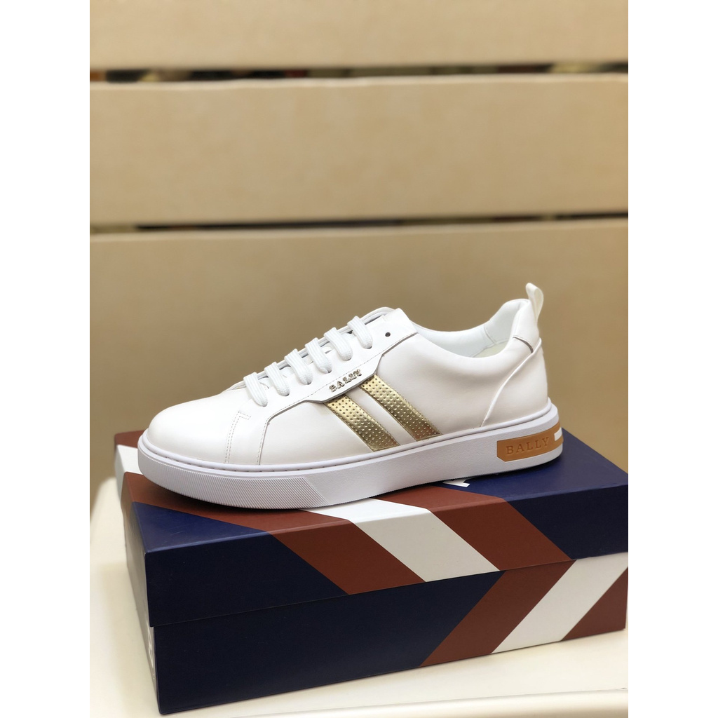 BALLY men's shoes/sneakers low-top small white shoes Size 38-44