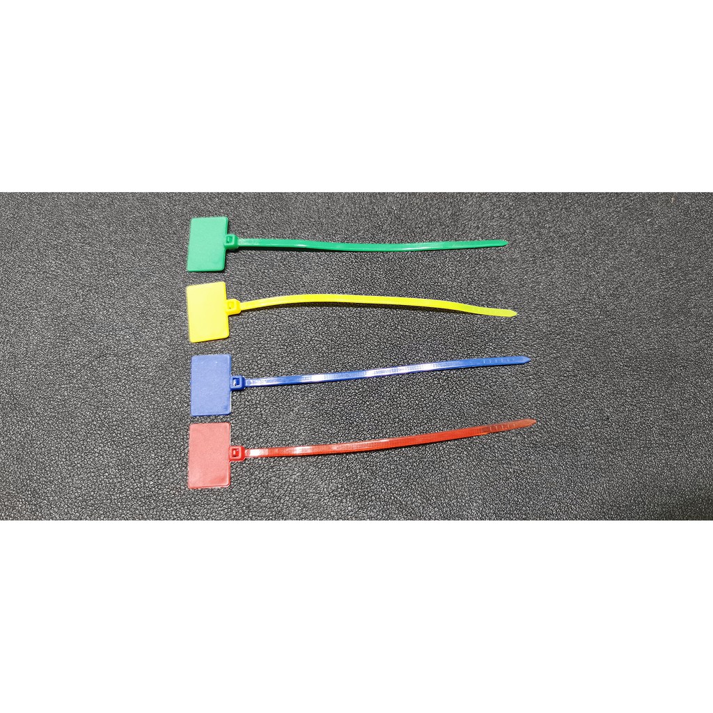 Maker TIE 4 WARNA PANDA 10cmx3mm Pengikat Kabel label / cable Ties