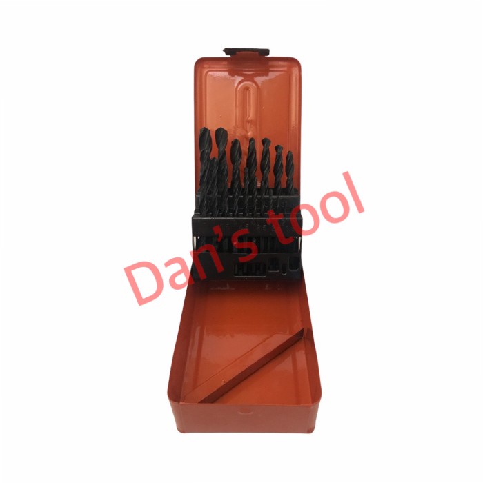 Mata Bor Besi Set 19pc 1-10mm - HSS Drill Bit Set