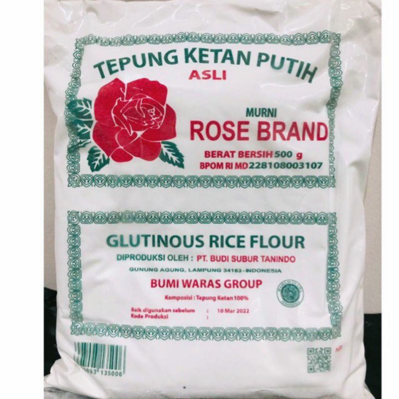 

TEPUNG KETAN PUTIH ROSE BRAND/500gr