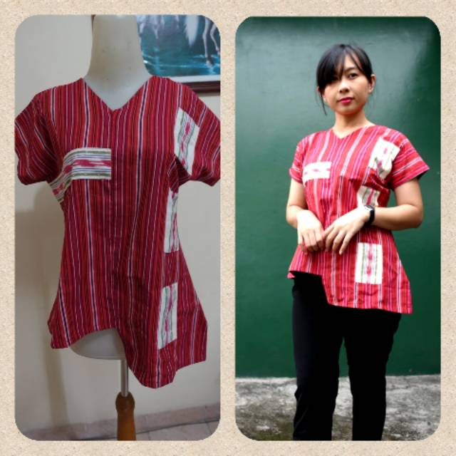 Atasan lurik / baju lurik / lurik top /blouse lurik / pakaian wanita / baju etnik