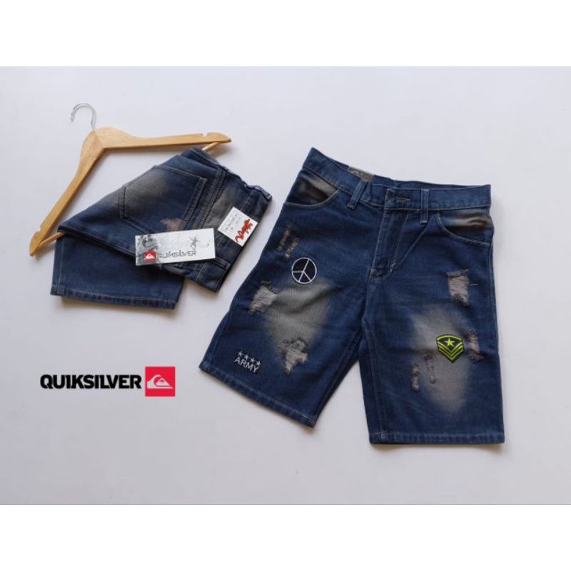 CELANA JEANS PENDEK ROBEK RIPPEDJEANS PRIA