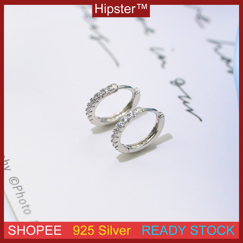 Fashion Aksesoris S925 Sterling Silver Earrings Lingkaran Desain Anting Hias Sederhana