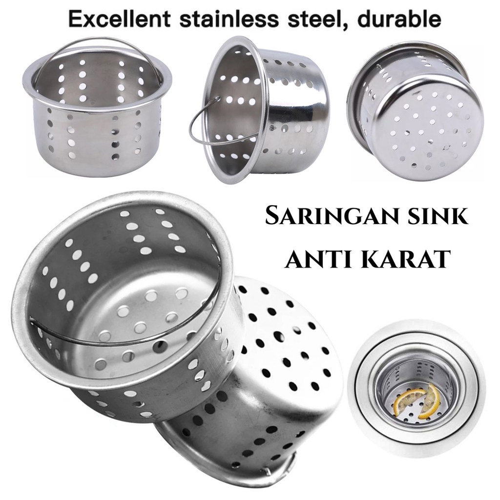 ❤️GTB❤️ Saringan Afur / Saringan Sink Stainless / Sink Cuci Piring / Saringan Wastafel Stainless R628