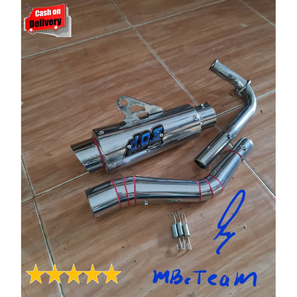 KNALPOT RACING DOZ MIO SPORTI - MIO SOUL CARBU CROM LIST MERAH