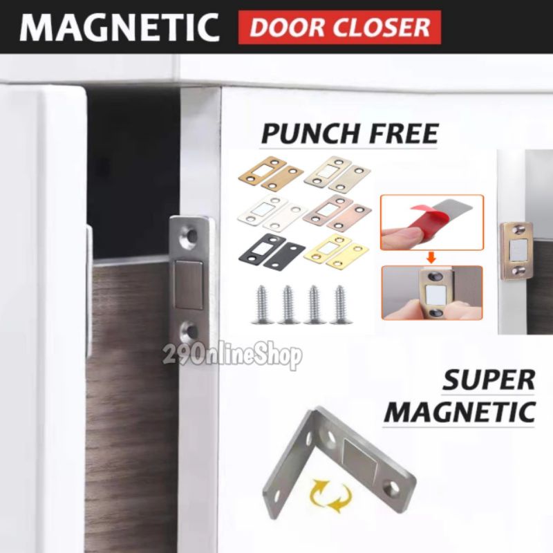 magnet kunci penahan pintu rak lemari laci jendela geser door safety lock door closer stoper stopper