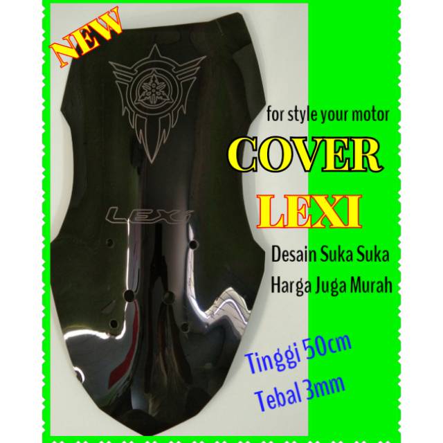 Visor yamaha windshield lexi cover visor lexi mika depan yamaha lexi