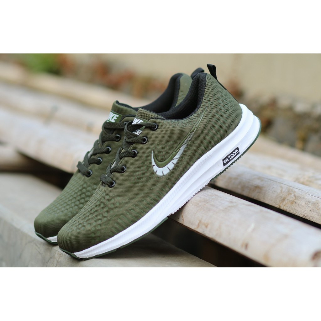 SEPATU nike ZOOM PEGASUS ARMYOLAHRAGA LARI RUNNING SPORT SNEAKERS CASUAL SEKOLAH KETS JOGGING