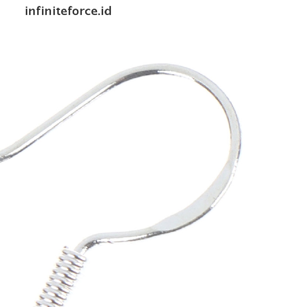 (Infiniteforce.Id) 50pcs / set Anting Kait Gantung Sterling Silver 925 Desain Bola Untuk Wanita