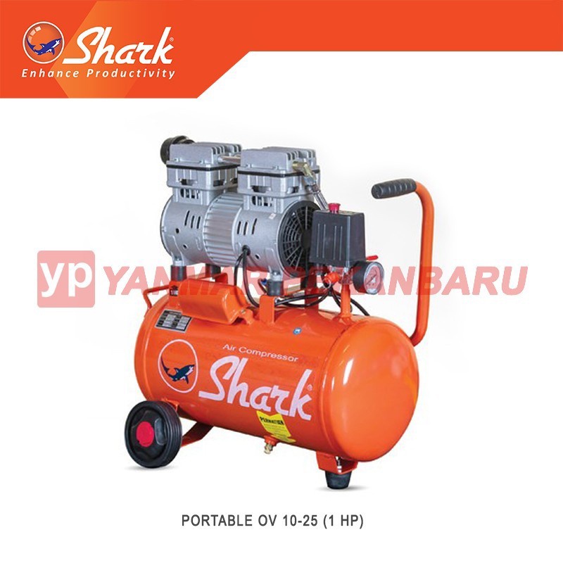 Kompressor SHARK 1HP 25 Liter Tanpa Oli/Oilless AIR COMPRESSOR OV 10-25
