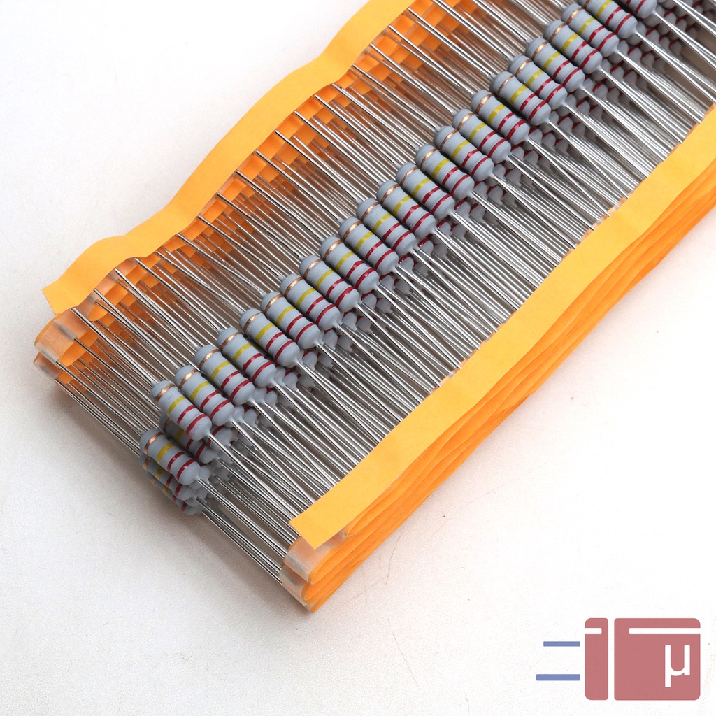 x10 Resistor 220K 1W Metal Oxide 5% Taiwan Kaki Tembaga