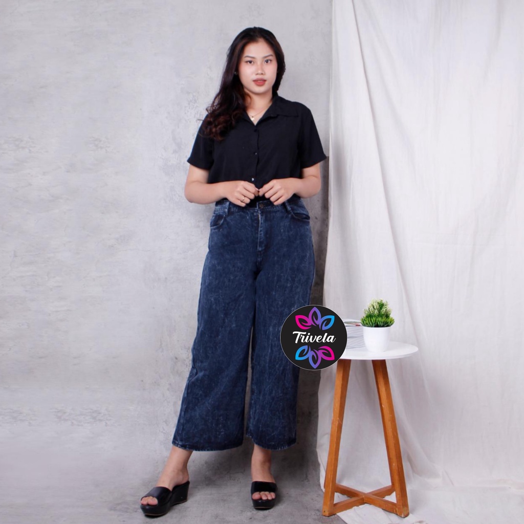 KULOT JEANS JUMBO SNOW / KULOT JEANS BIG SIZE / KULOT JEANS PLUS SIZE / KULOT JEANS 27-34