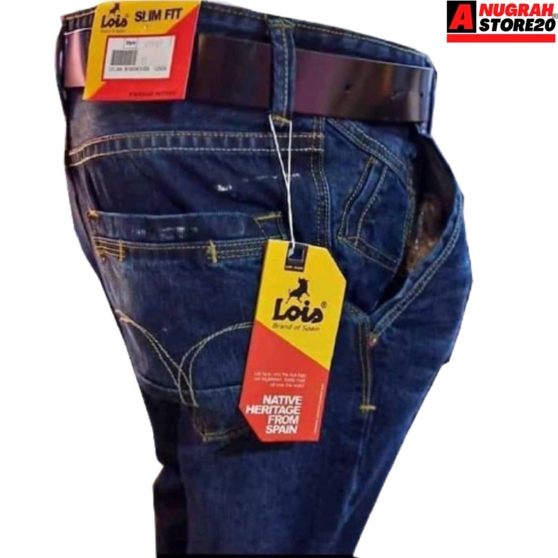 Celana Jeans Lois Original Pria jumbo 39-44 Panjang Terbaru - Jins Lois Cowok Asli 100% Premium