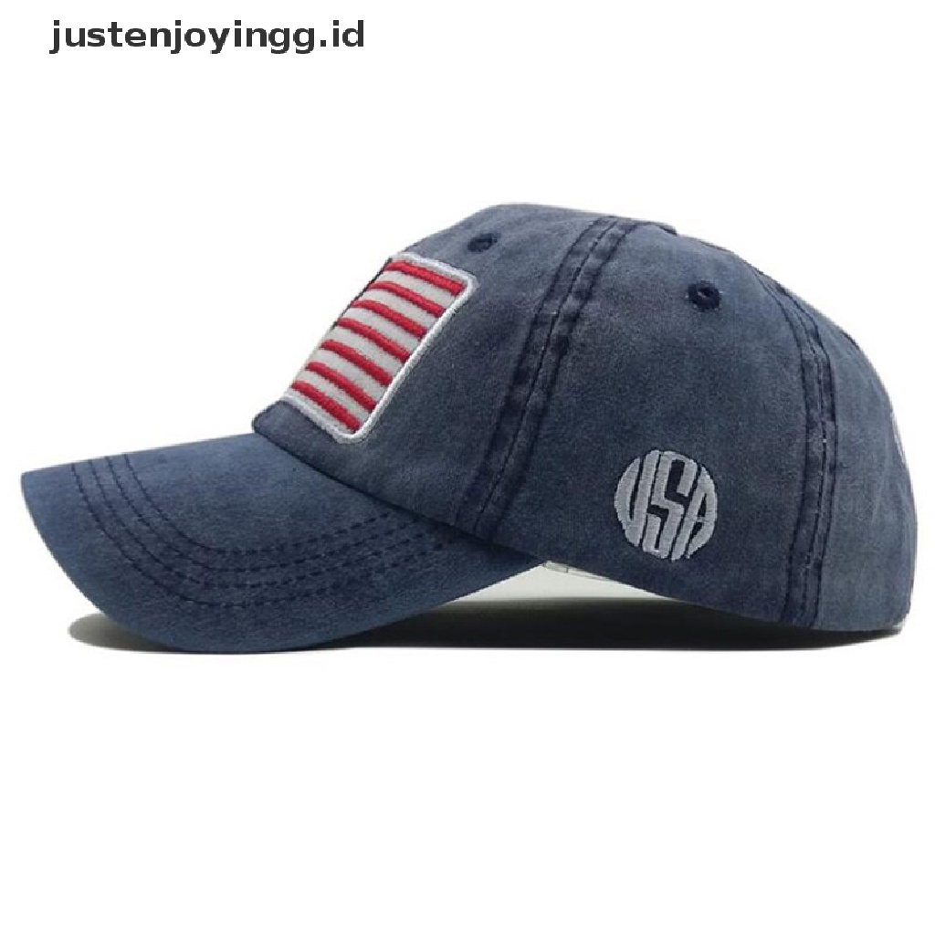 Topi Baseball Desain Bendera Amerika Serikat Gaya Militer Taktis Dapat Dilepas