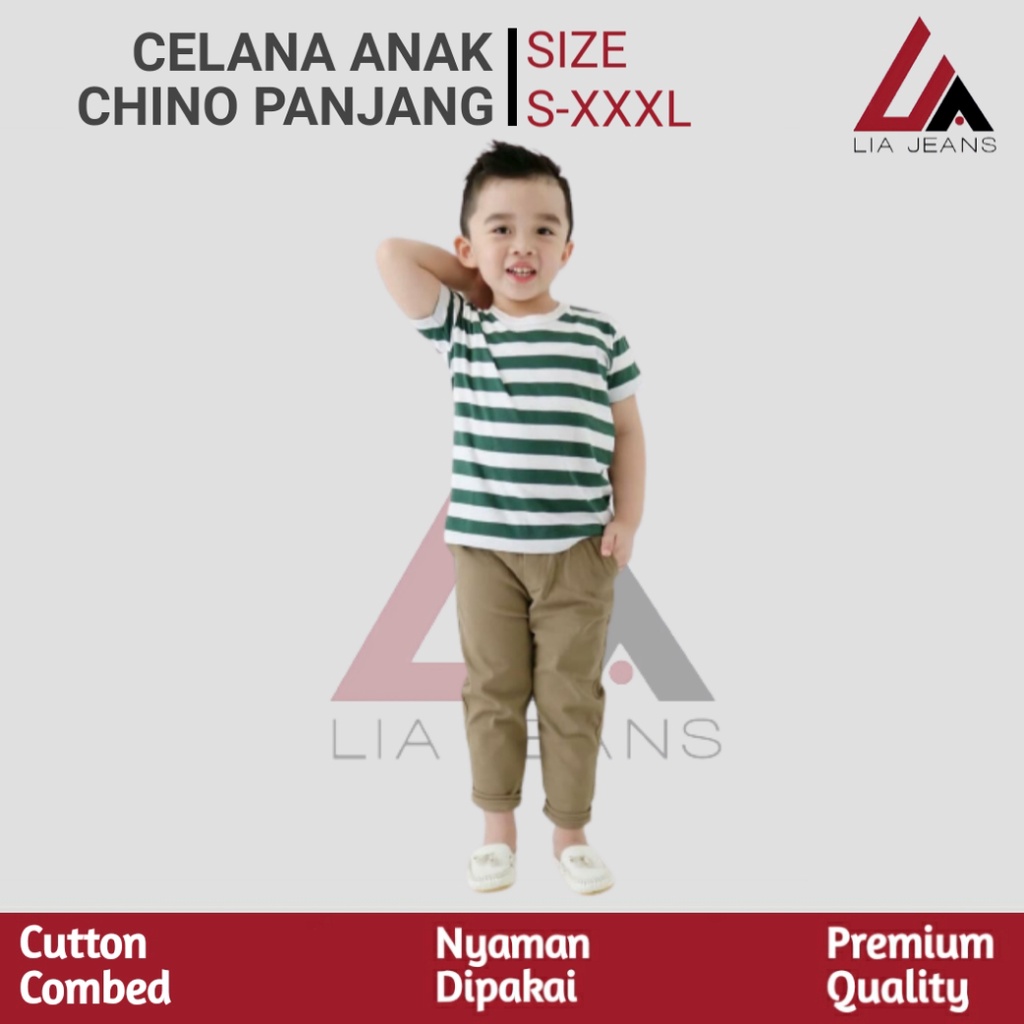 Celana anak laki laki perempuan usia 1-10 tahun celana chino panjang celana anak cowok celana bayi celana remaja celana hitam anak jumbo celana anak pinggang karet melar