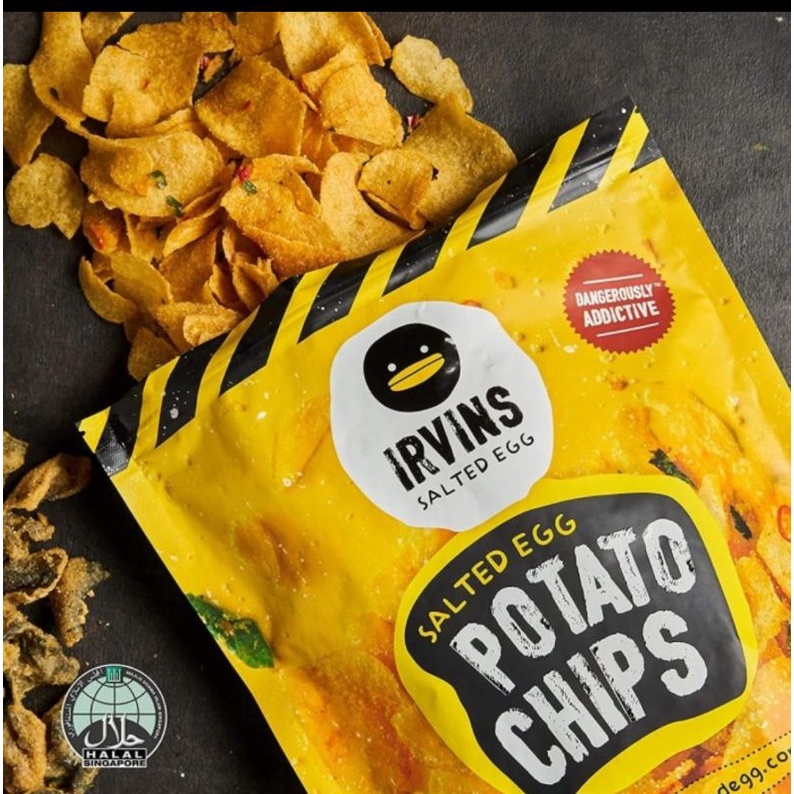 

IRVINS SALTED EGG POTATO CHIPS 105 gr SMALL