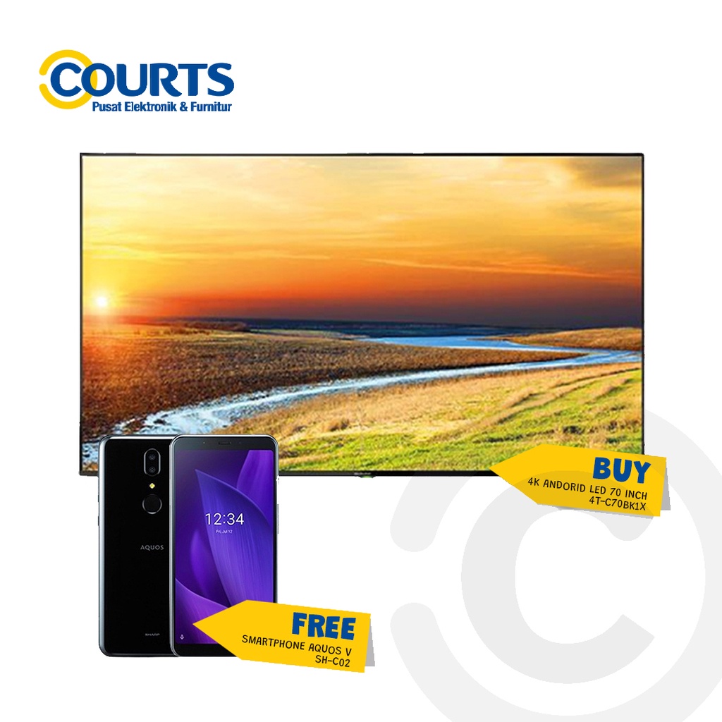 SHARP 70 Inch Android TV UHD 4T-C70BK1X