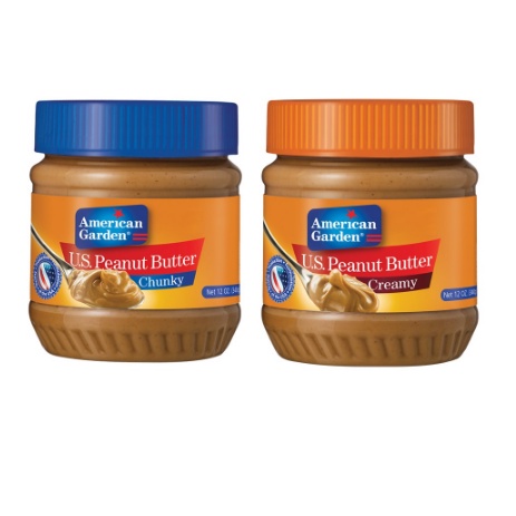 

American Garden Selai Kacang 340gr ( Creamy dan Chunky )/Peanut Butter/Import