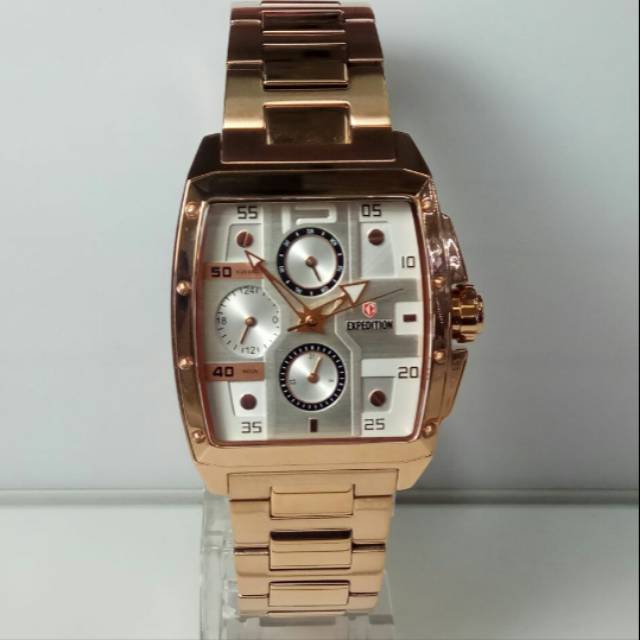 Jam tangan expedition e6636 wanita rose gold original