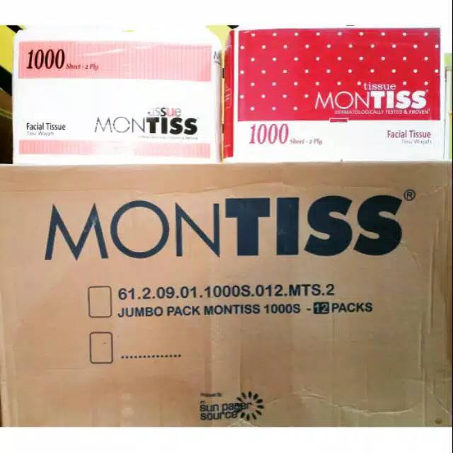 Montiss facial tissue 1000 g