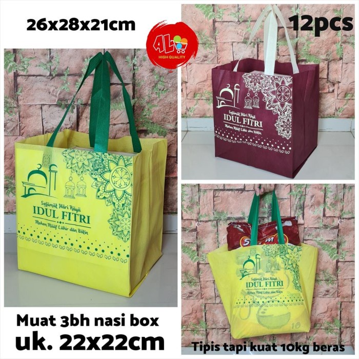 

✨ BISA COD ✨ TAS BESEK IDUL FITRI BOX 22x22 SEMBAKO TERBARU TERMURAH (ISI 12 PCS )