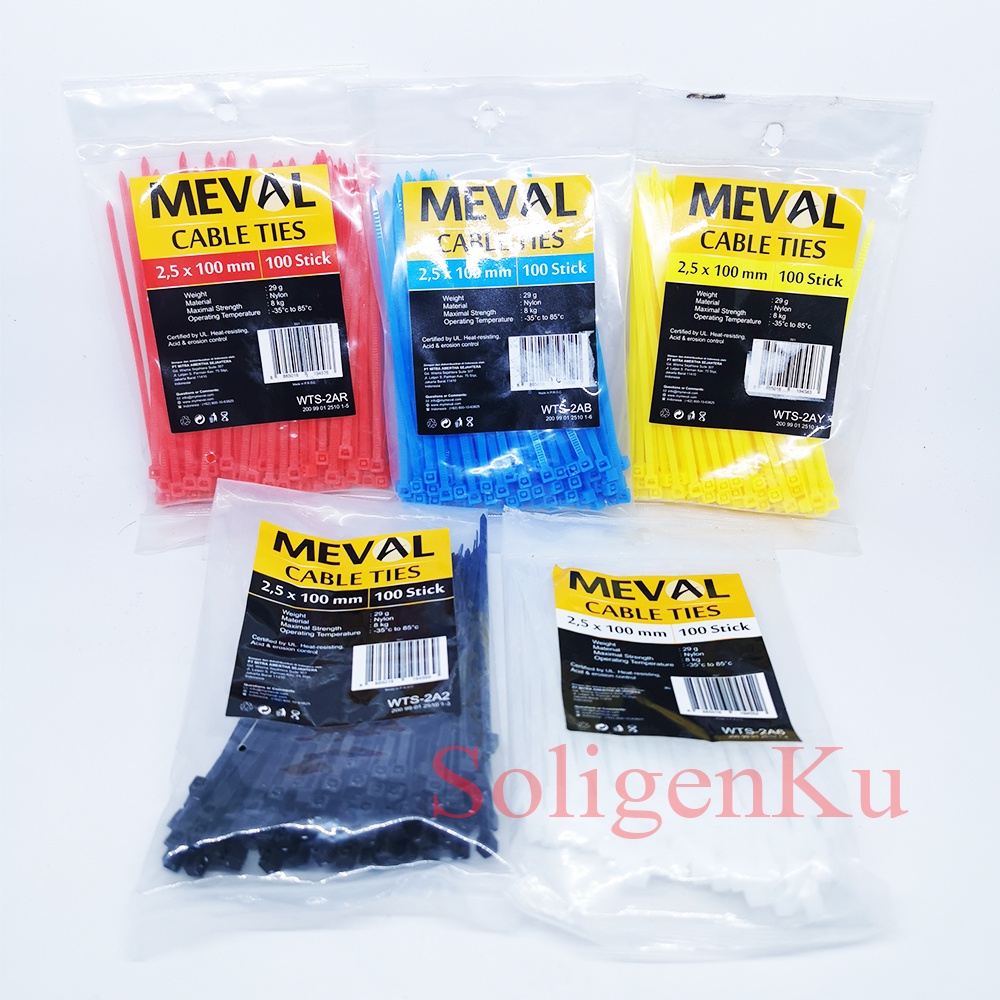 

Cable Ties Meval 2,5 × 100 mm/ Kabel Ties Meval 10 CM