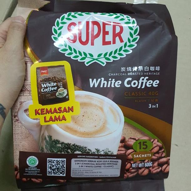 

SUPER WHITE COFFEE CLASSIC 15SACHET / CHARCOAL ROASTED COFFEE